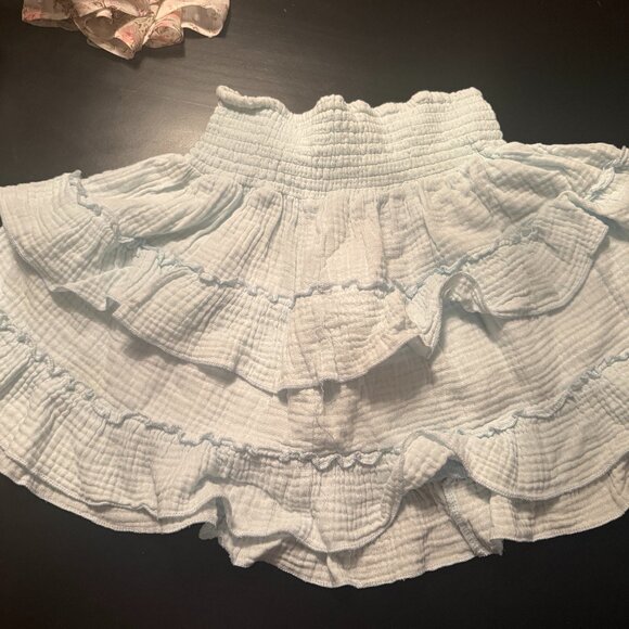 Light Blue Ruffle Top and Skirt Set - Picture 4 of 4